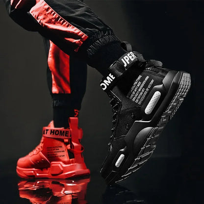 OLOMM™ Ignite Series – Baskets Homme en Cuir Imperméable | Chaussures de Sport Respirantes Rehaussantes