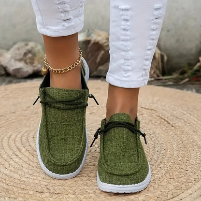 Knut Elgvin™ 2024 Chaussures basses décontractées à lacets pour femme – Ballerines légères en PU pour un confort quotidien