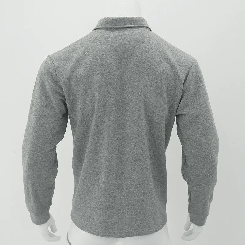 Loom & Soul Men’s Winter Fleece Lapel Jacket – Slim Fit Single-Breasted Coat