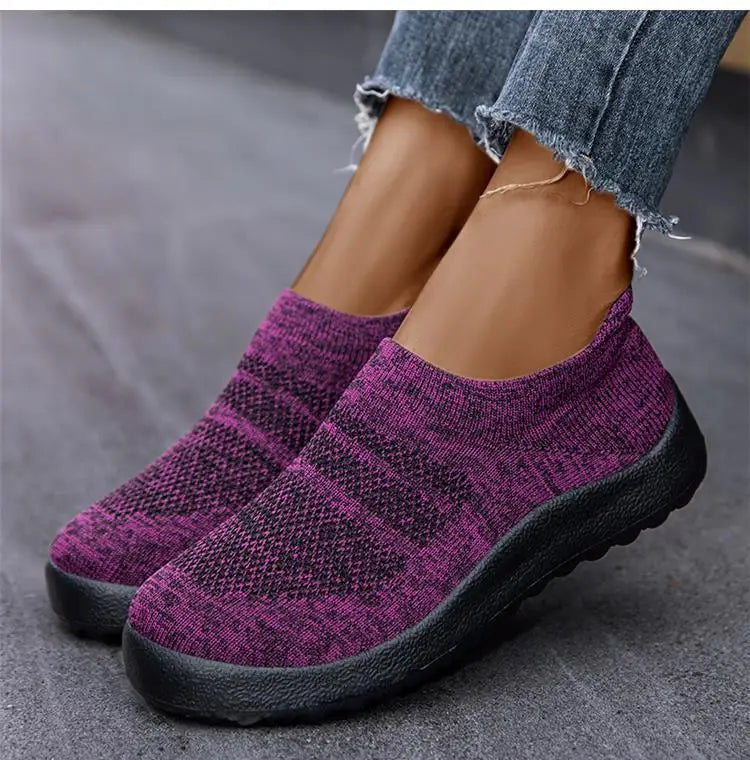ZJEGA™ 2024 Baskets de course respirantes à enfiler pour femmes – Chaussures de sport légères à ajustement chaussette