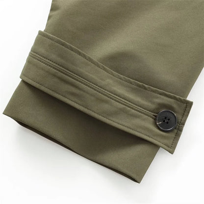 Veste à revers et capuche EleganceEase™ – Style automnal intemporel, confiance sans effort