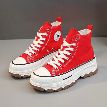 Baskets montantes en toile Loom & Soul pour femme – Style vulcanisé à plateforme