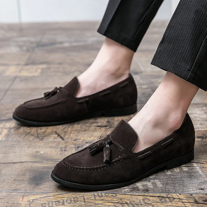 HAJERO™ SoftStep Mocassins en Faux Daim – Chaussures Décontractées à Enfiler pour Hommes | Mocassins Confortables et Respirants avec Massage pour le Bureau et le Quotidien