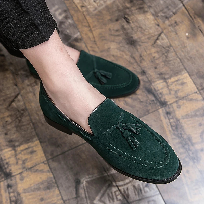 HAJERO™ SoftStep Mocassins en Faux Daim – Chaussures Décontractées à Enfiler pour Hommes | Mocassins Confortables et Respirants avec Massage pour le Bureau et le Quotidien