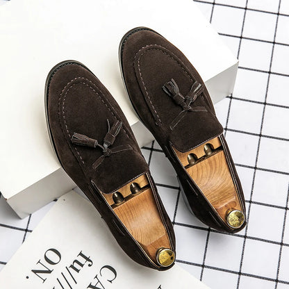HAJERO™ SoftStep Mocassins en Faux Daim – Chaussures Décontractées à Enfiler pour Hommes | Mocassins Confortables et Respirants avec Massage pour le Bureau et le Quotidien