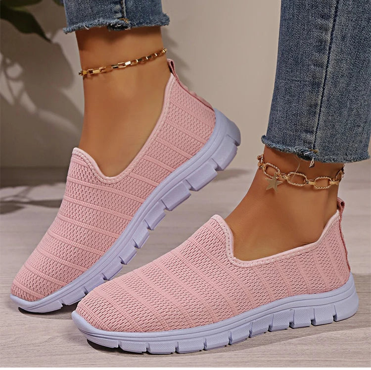 AirFlex Slip-On Sneakers – Women’s Lightweight Mesh Comfort Shoes | Breathable Casual Footwear for Everyday Wear