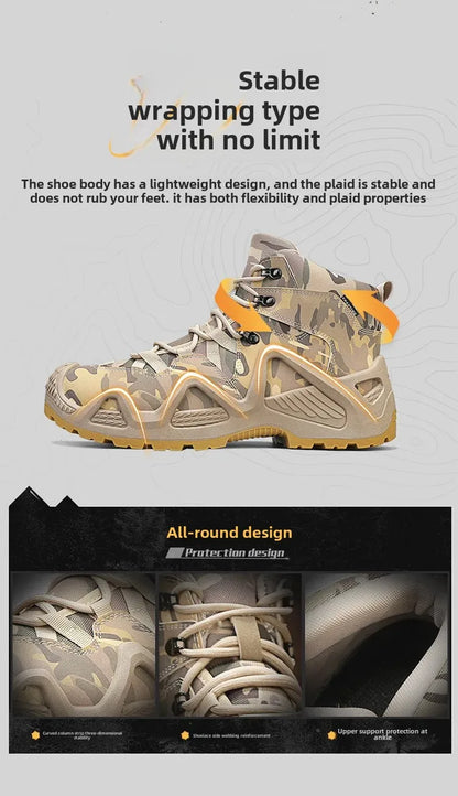 Men’s Oxford Hiking Shoes – Waterproof Canvas Sport Boots, Non-Slip Size 39–46
