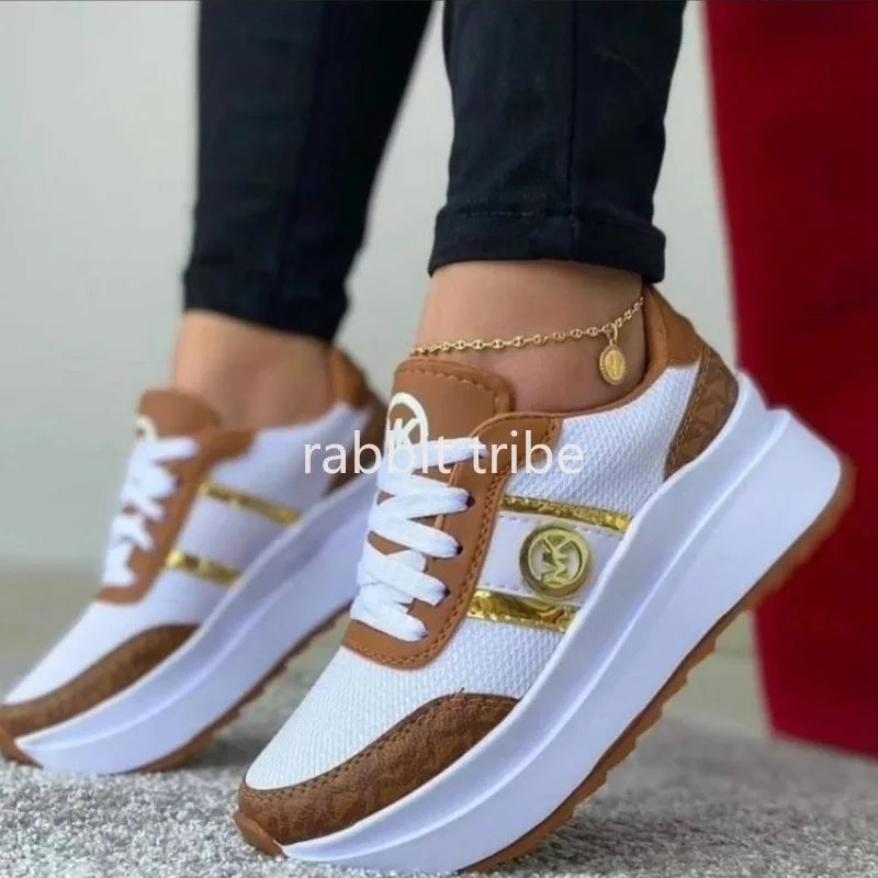 Loom & Soul Women’s Color Block Sneakers – Lightweight Vulcanized Casual Shoes