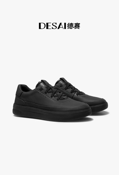 Desai™ DS3097 Men’s Leather Casual Shoes – Lightweight Breathable Soft Sole Sneakers