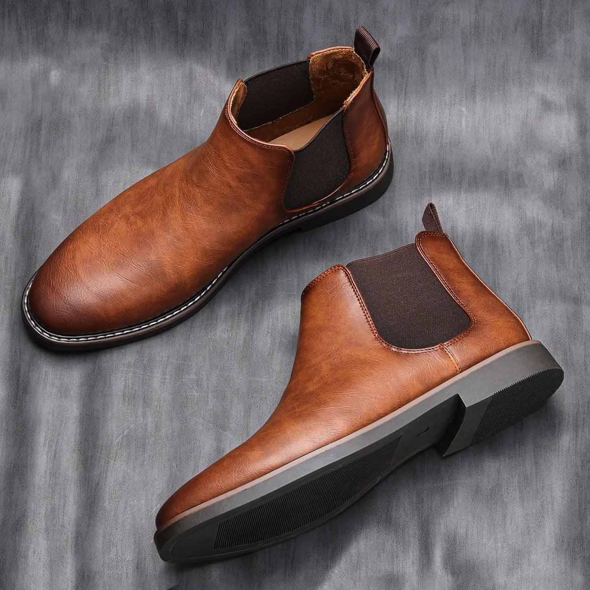 Loom & Soul Men’s Retro Chelsea Boots – Classic Slip-On British Style Boots