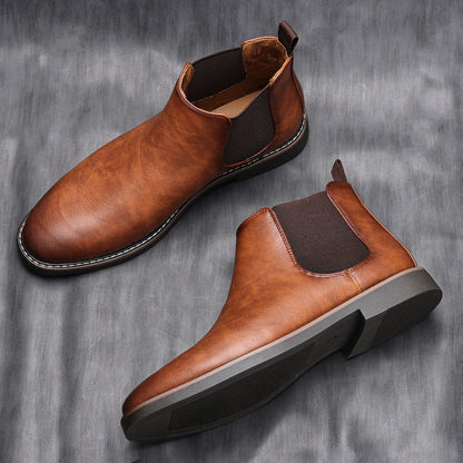 Loom & Soul Men’s Retro Chelsea Boots – Classic Slip-On British Style Boots