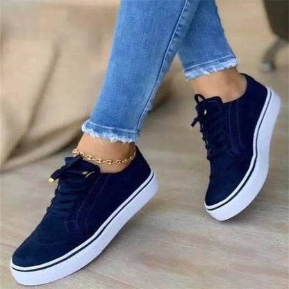 Baskets basses vulcanisées Loom & Soul pour femme – Chaussures plates décontractées et polyvalentes