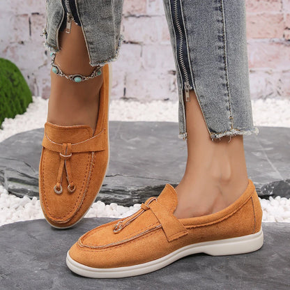 Mocassins en coton à enfiler pour femmes – Ballerines légères et décontractées pour le quotidien