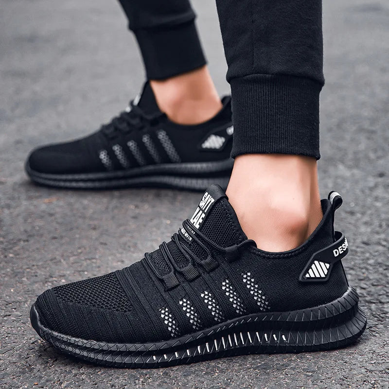 Men’s Flyknit Sneakers – Lightweight Breathable Casual Walking Shoes