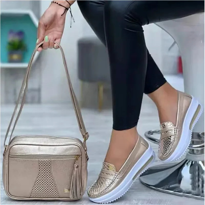 Mocassins compensés à plateforme pour femme YEAE™ – Baskets décontractées légères