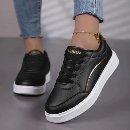 Zapatillas deportivas MAEDEF™ impermeables de PU para mujer – Zapatos ligeros con cordones para caminar