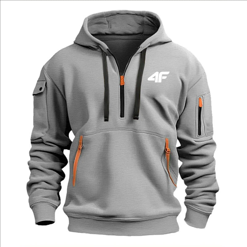 Sweat à capuche épais d'hiver pour homme – Coupe ample, imprimé, streetwear sportif