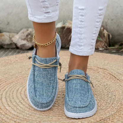 Knut Elgvin™ 2024 Chaussures basses décontractées à lacets pour femme – Ballerines légères en PU pour un confort quotidien