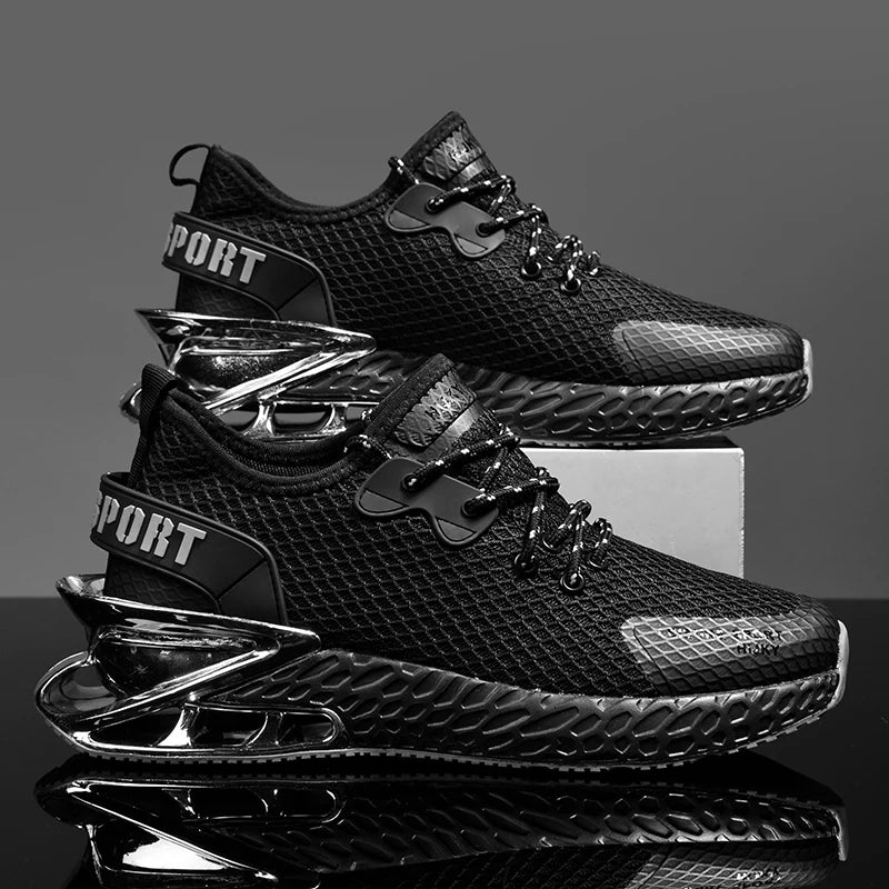 Men’s Breathable Flyknit Sneakers – Casual Trainers, Lightweight Walking Shoes