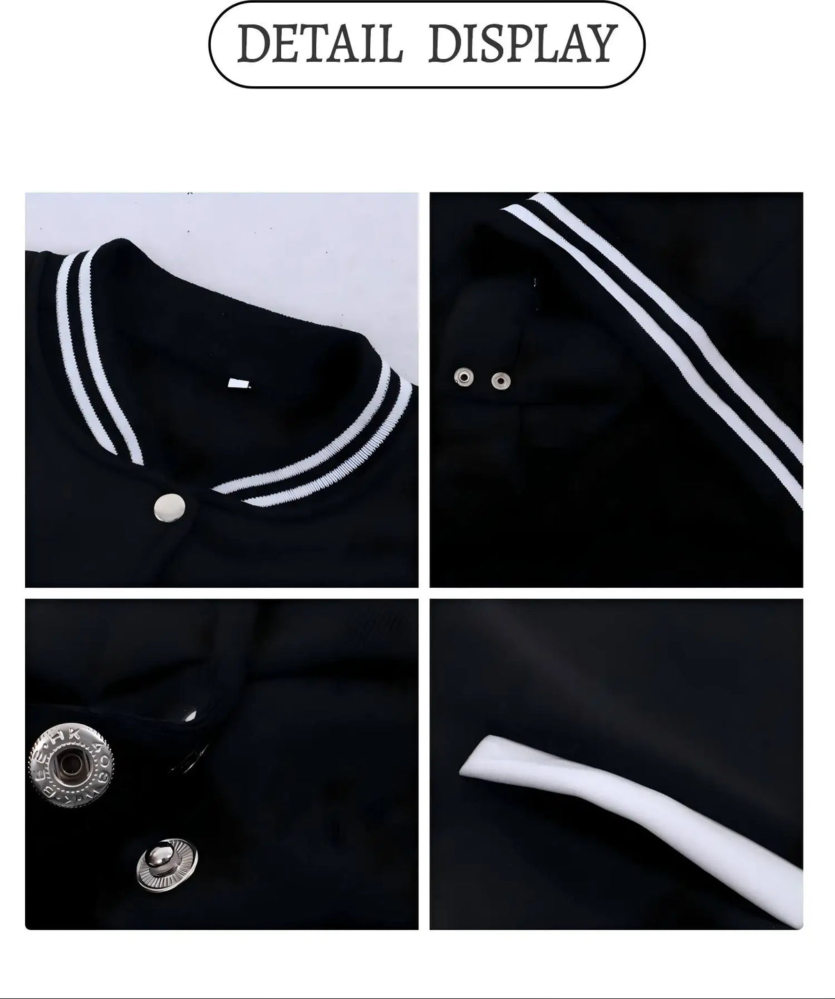 Loom & Soul « New York 1985 » Veste de baseball pour femme – Manteau streetwear hip-hop