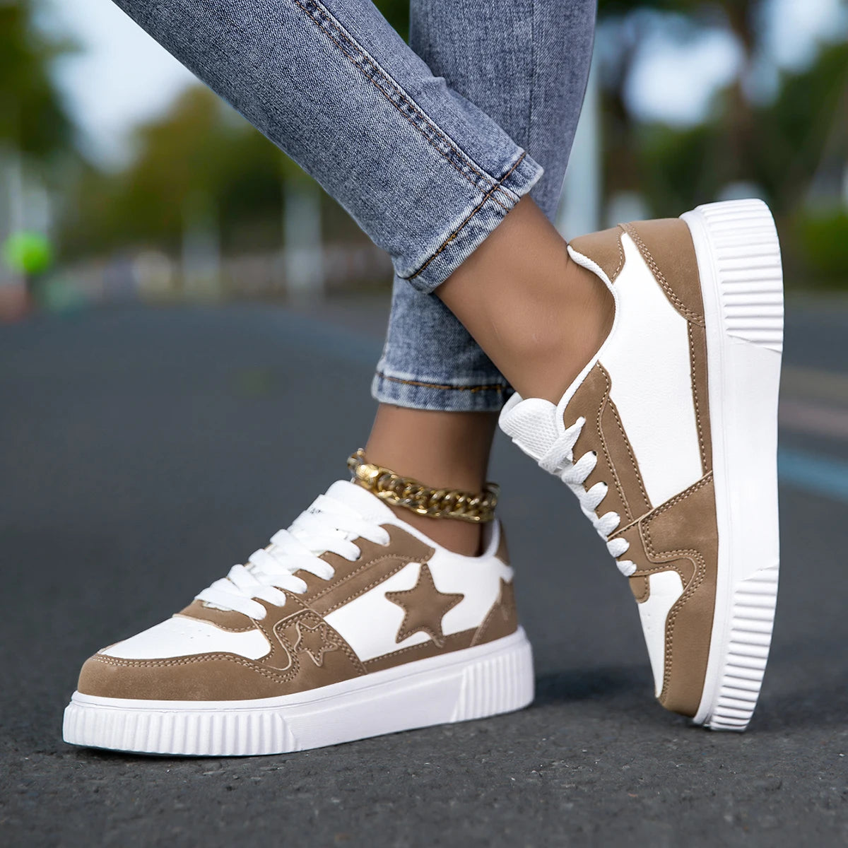 Loom & Soul YRZL Unisex Sports Sneakers – Breathable Thick Sole Comfort