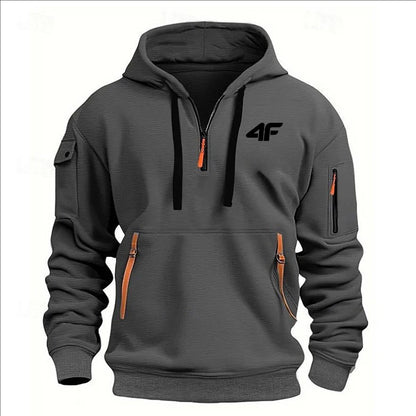 Sweat à capuche épais d'hiver pour homme – Coupe ample, imprimé, streetwear sportif