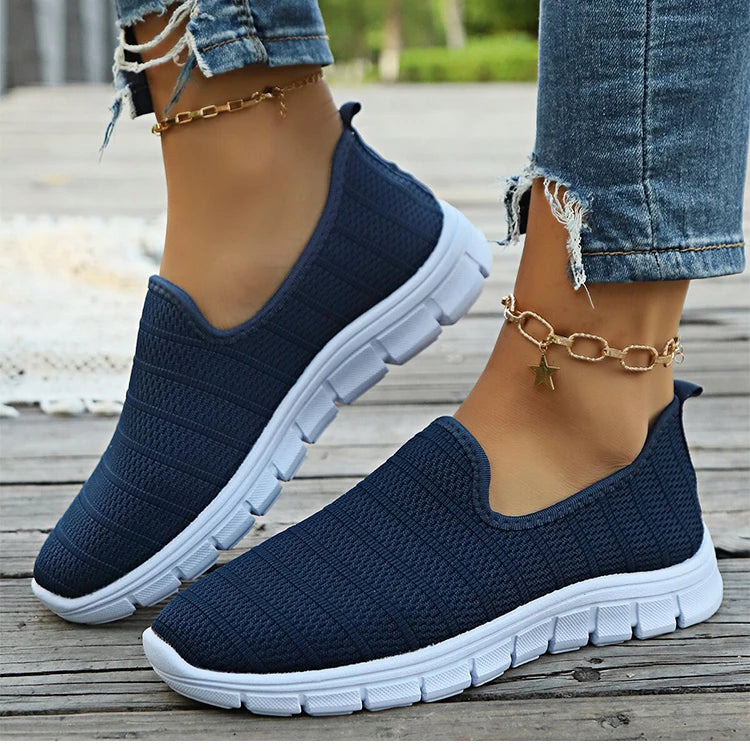 AirFlex Slip-On Sneakers – Women’s Lightweight Mesh Comfort Shoes | Breathable Casual Footwear for Everyday Wear