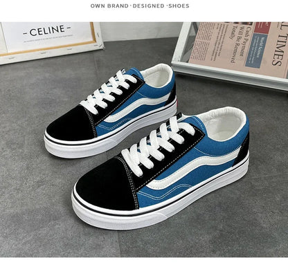 Baskets en toile à carreaux pour homme – Chaussures décontractées légères à lacets