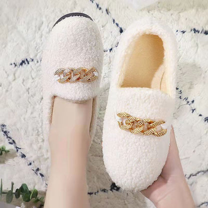 Pantoufles d'hiver en velours côtelé Rollstep™ – Chaussons d'intérieur chauds doublés en polaire pour hommes et femmes