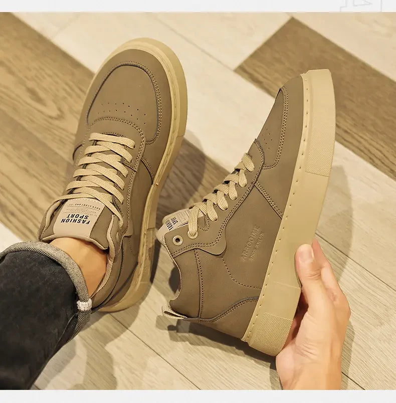 Loom & Soul Men’s Mid-Top Skate Sneakers – 2025 Breathable Casual Shoes