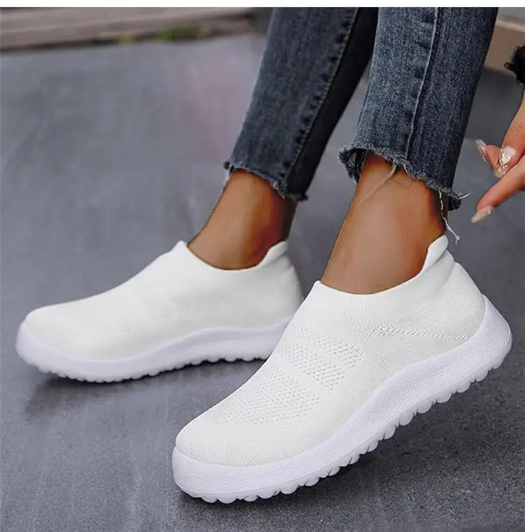 ZJEGA™ 2024 Baskets de course respirantes à enfiler pour femmes – Chaussures de sport légères à ajustement chaussette