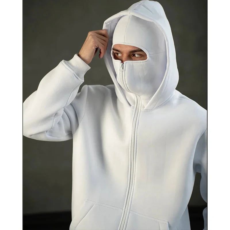 Sweat à Capuche Zippé Homme Automne Hiver – Veste Décontractée Chaude Streetwear