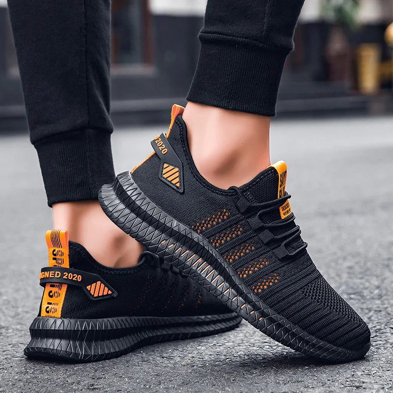 Men’s Flyknit Sneakers – Lightweight Breathable Casual Walking Shoes