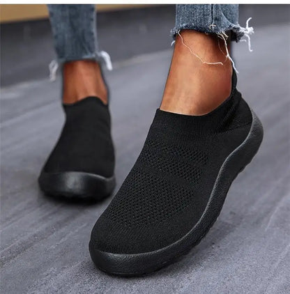 ZJEGA™ 2024 Baskets de course respirantes à enfiler pour femmes – Chaussures de sport légères à ajustement chaussette