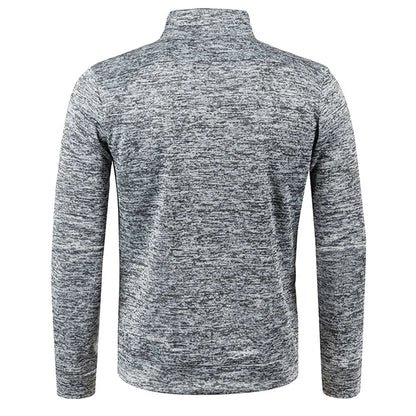 WHWR Men’s Long Turtleneck Zip Pullover Hoodie – Casual Spring & Autumn Sweatshirt