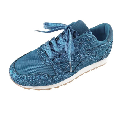 Lunara™ 2024 Bling Mesh Platform Sneakers – Lightweight Casual Lace-Up Shoes for Women