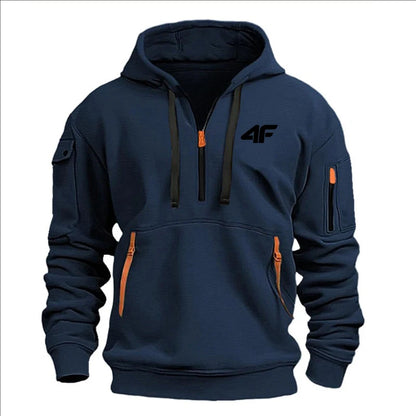 Sweat à capuche épais d'hiver pour homme – Coupe ample, imprimé, streetwear sportif