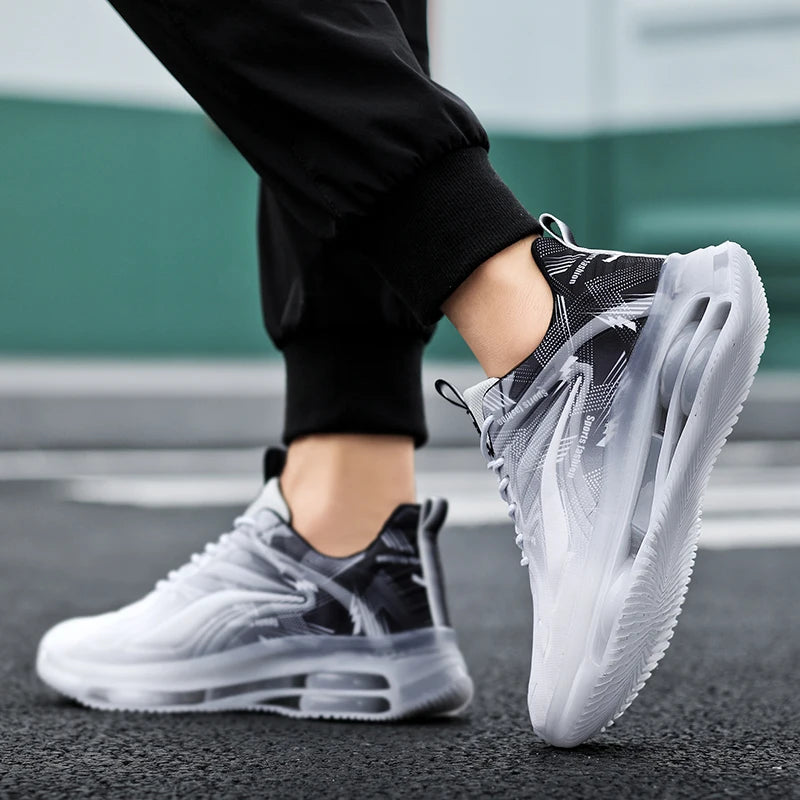 Baskets respirantes en maille AEROMAX™ 6069 pour hommes | Baskets patchwork légères pour tenues décontractées et sportives