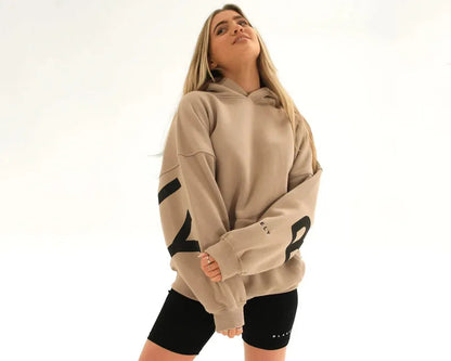 Sweat-shirt à capuche décontracté imprimé pour femme – Coupe ample automne-hiver