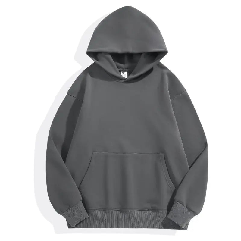 Sweat à capuche épais en molleton pour homme – Coton épais à enfiler, décontracté, style streetwear
