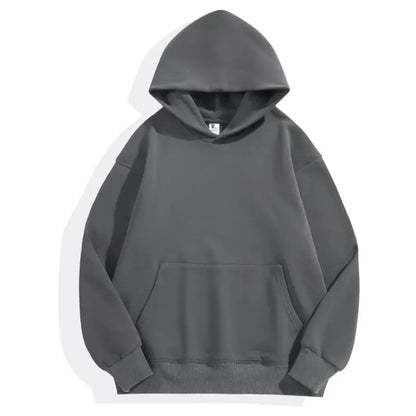 Sweat à capuche épais en molleton pour homme – Coton épais à enfiler, décontracté, style streetwear