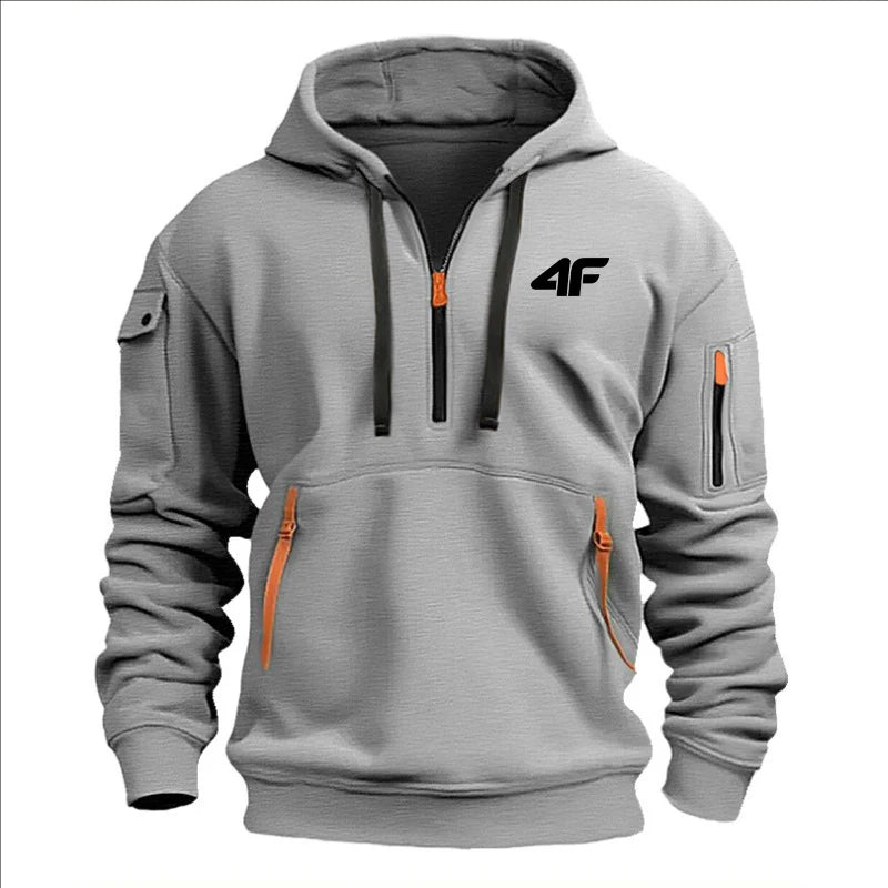 Sweat à capuche épais d'hiver pour homme – Coupe ample, imprimé, streetwear sportif