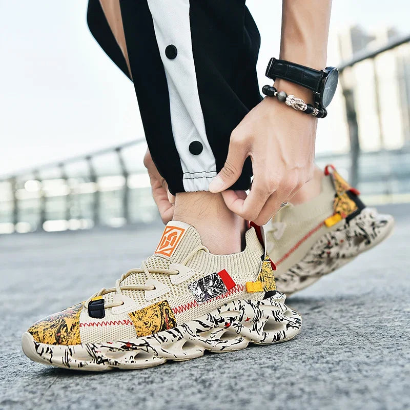 Men’s Breathable Mesh Sneakers – Lightweight Casual Sports Running Shoes