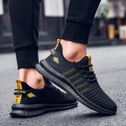Men’s Flyknit Sneakers – Lightweight Breathable Casual Walking Shoes