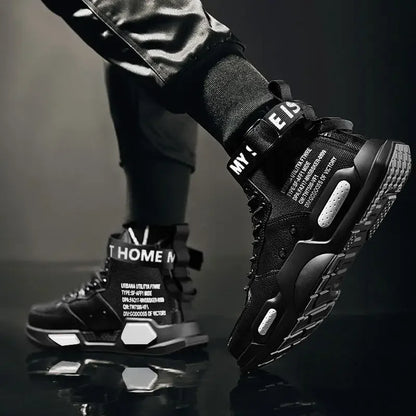 OLOMM™ Ignite Series – Baskets Homme en Cuir Imperméable | Chaussures de Sport Respirantes Rehaussantes