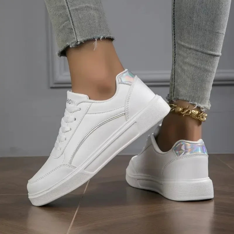 Zapatillas deportivas MAEDEF™ impermeables de PU para mujer – Zapatos ligeros con cordones para caminar