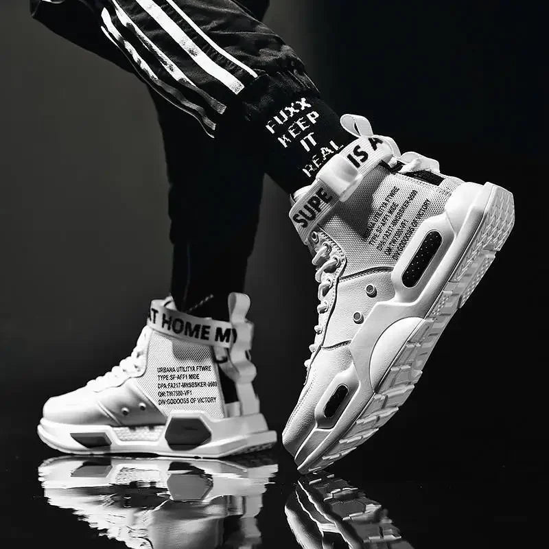OLOMM™ Ignite Series – Baskets Homme en Cuir Imperméable | Chaussures de Sport Respirantes Rehaussantes