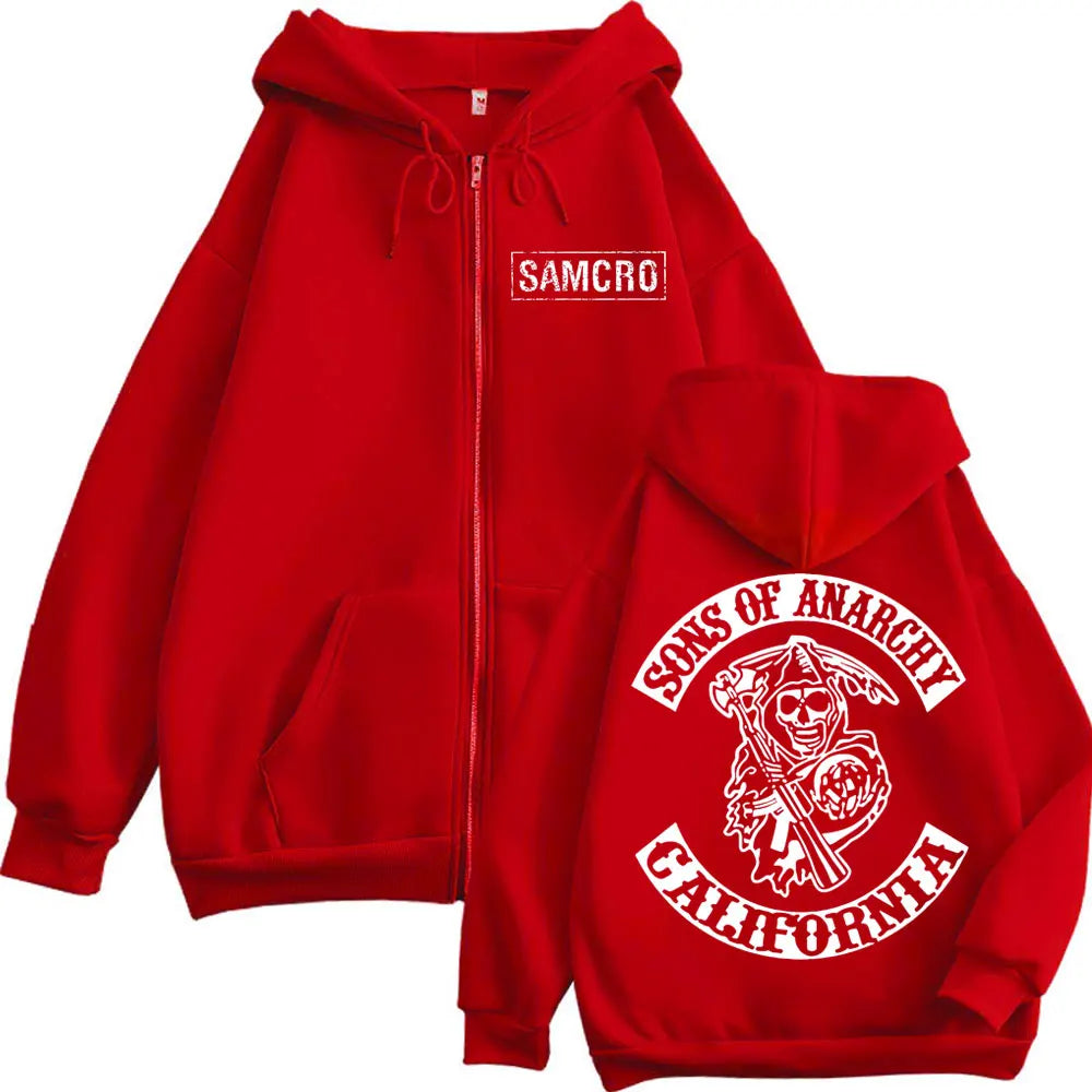 Anime Graphic Zip Hoodie – Oversized Fleece Streetwear for Men & Women