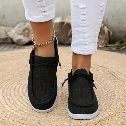 Knut Elgvin™ 2024 Chaussures basses décontractées à lacets pour femme – Ballerines légères en PU pour un confort quotidien