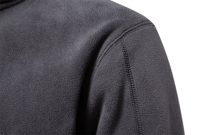 AIOPESON Men’s Thick Fleece Pullover – Turn-Down Collar Winter Sweatshirt